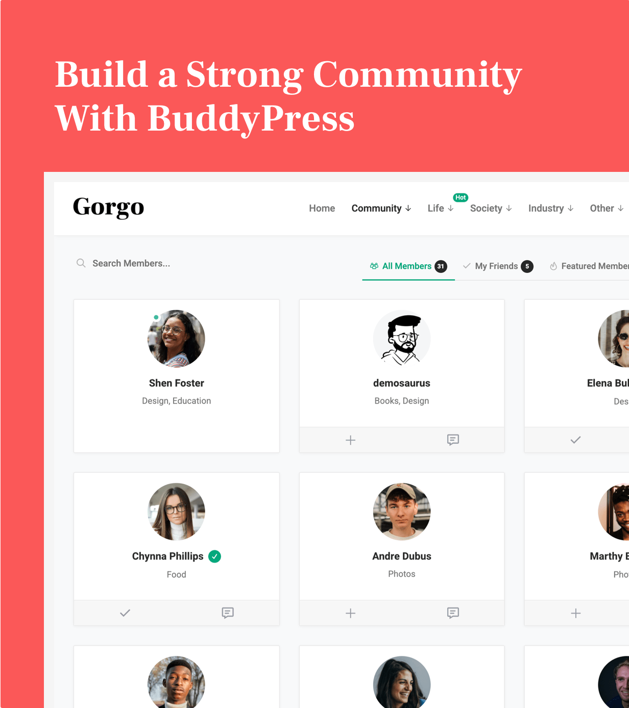 Gorgo - Tema de Community BuddyPress para escritores y lectores - 6