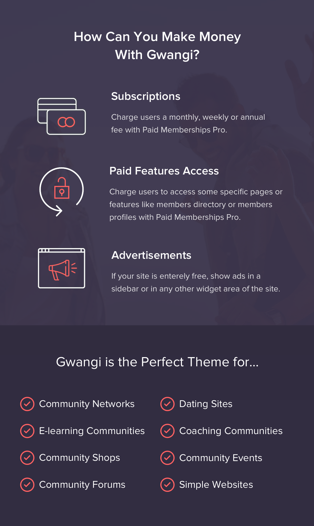 Gwangi – PRO Multi-Purpose Membership, Social Network & BuddyPress Community Theme